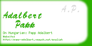 adalbert papp business card